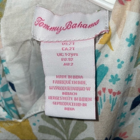Tommy Bahama Girls Handkerchief Hem Dress – Size 2T - Picture 8 of 10